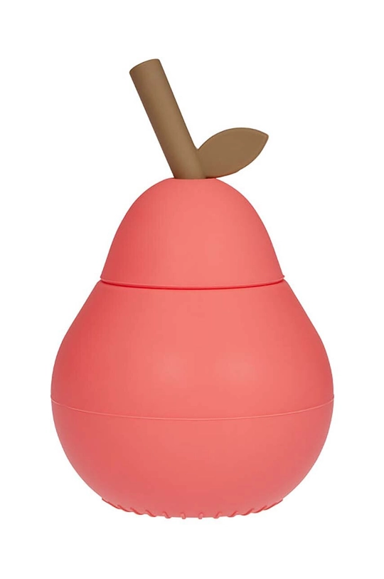 czerwony OYOY kubek z pokrywką Pear Cup Unisex