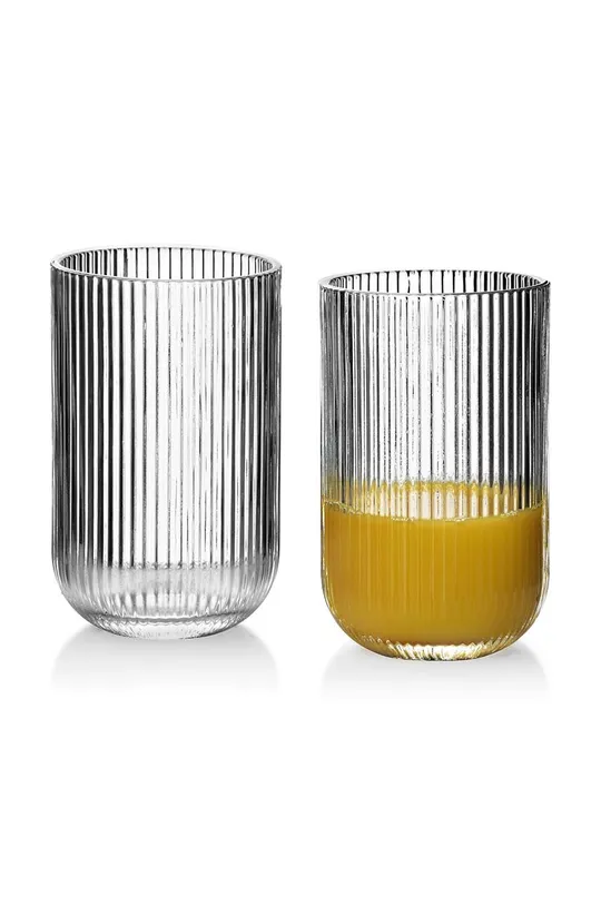 transparentny Affek Design zestaw szklanek Elise Stripe 6-pack Unisex