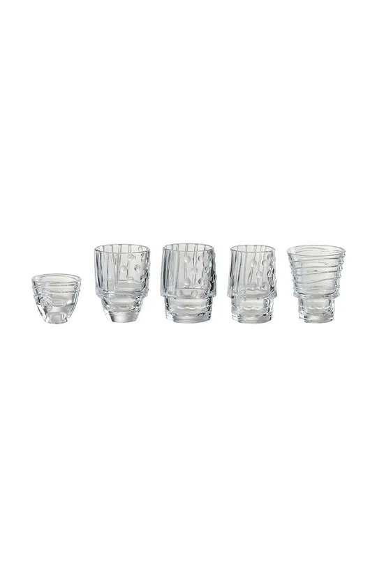 J-Line zestaw szklanek Fish Cups 5-pack transparentny