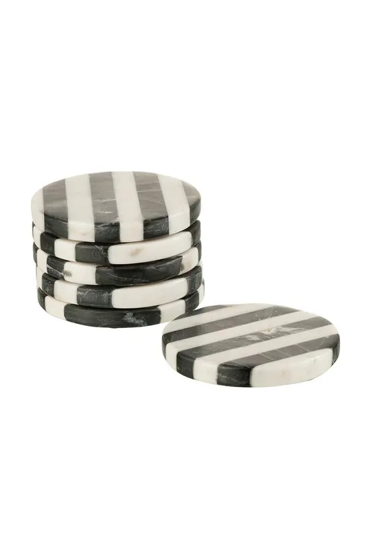 multicolor J-Line zestaw podkładek Stripe Marble 6-pack Unisex
