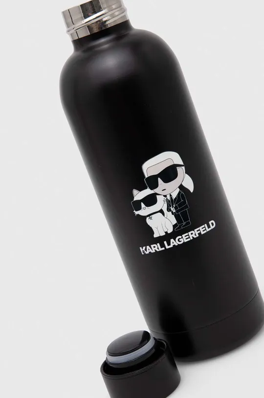 Θερμικό μπουκάλι Karl Lagerfeld μαύρο