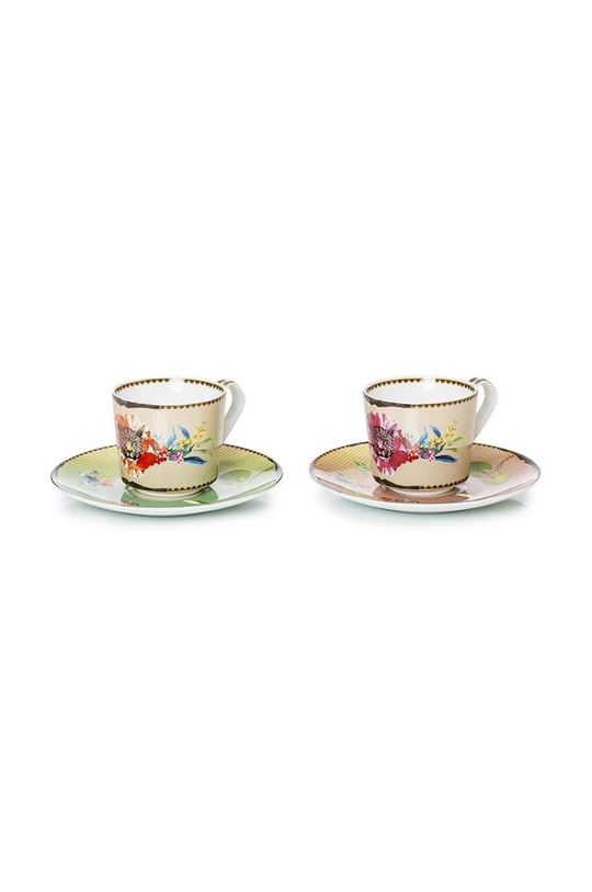 multicolore Palais Royal set tazzine con piattino pacco da 2 Unisex