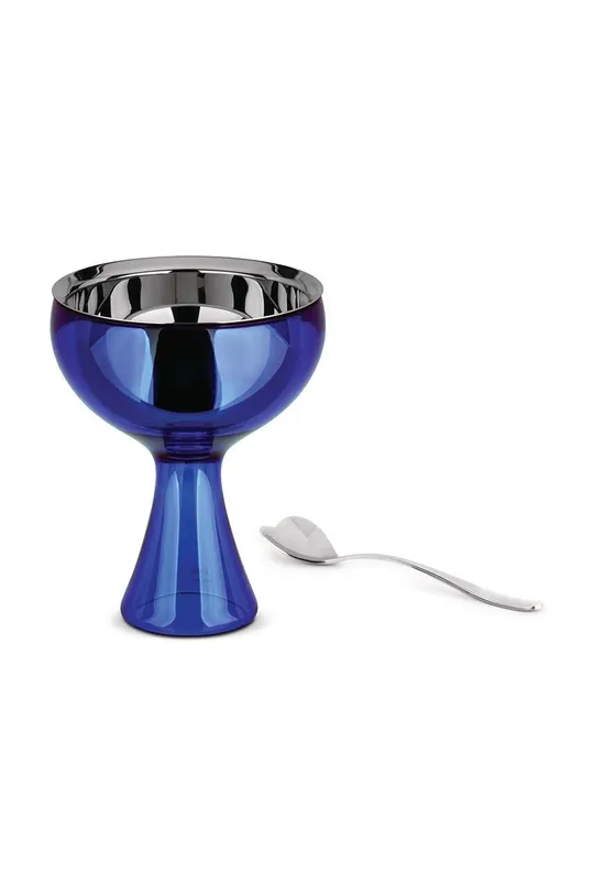 σκούρο μπλε Κύπελλο παγωτού με κουτάλι Alessi Big Love Unisex