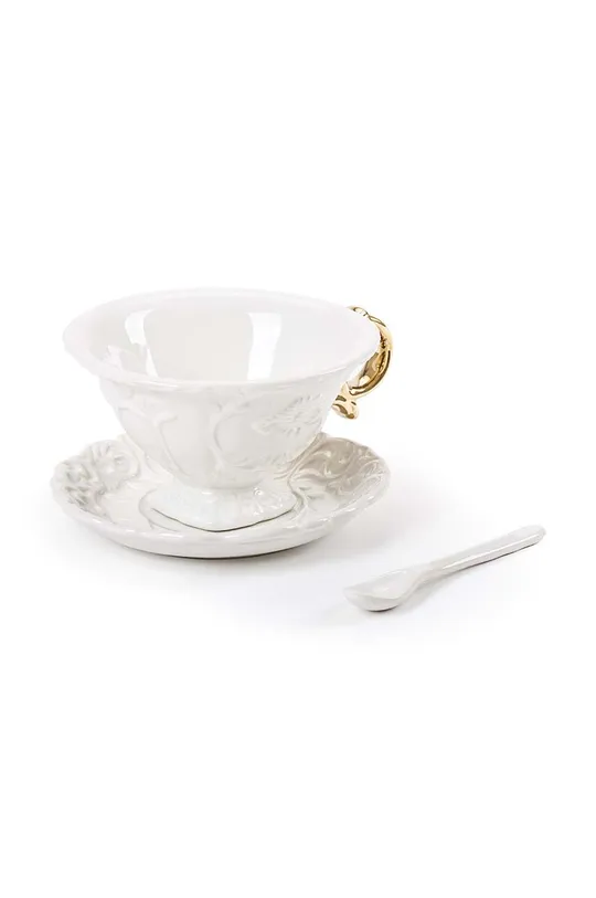 Šalica za kavu s tanjurićem Seletti I-Wares bijela