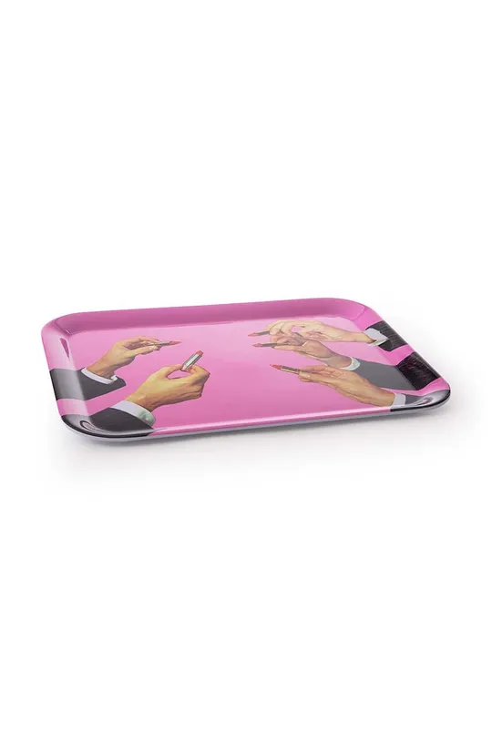 Διακοσμητικός δίσκος Seletti Lipstick Pink πολύχρωμο