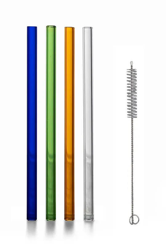 барвистий Набір трубочок зі щіточкою Byon Boom 4-pack Unisex