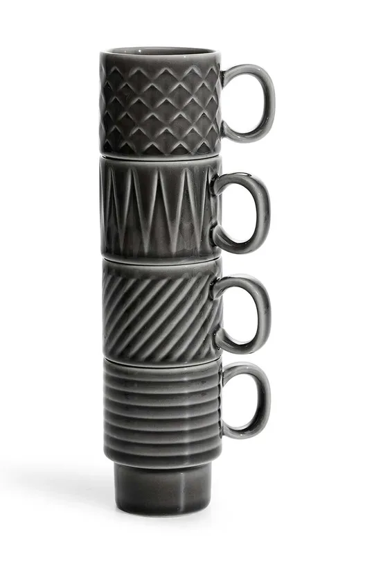 сірий Набір чашок для еспресо Sagaform Coffee & More 4-pack Unisex