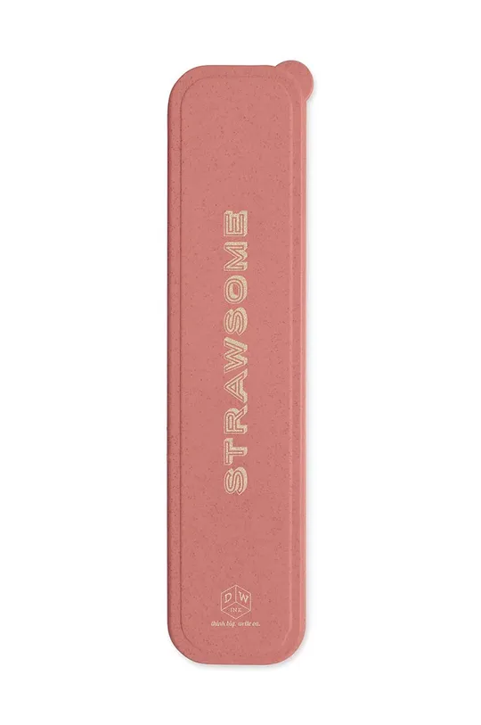 Designworks Ink set cannuccie con spazzolini Strawsome pacco da 8 rosa