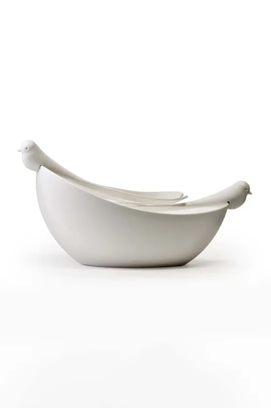 bijela Zdjela sa žlicama za salatu Qualy Unisex