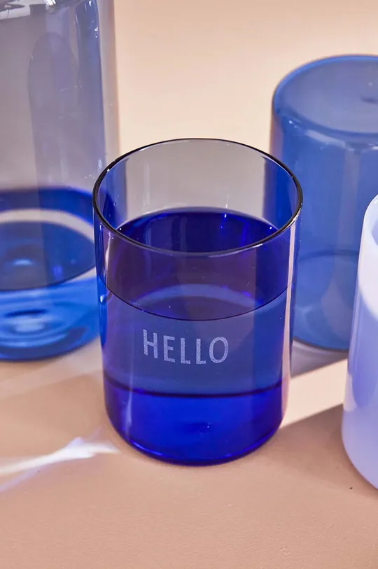 Design Letters bicchiere Favourite Drinking blu