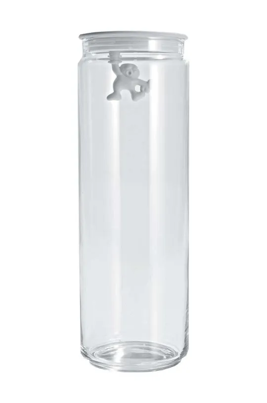 biały Alessi pojemnik z pokrywką Gianni 2 L Unisex