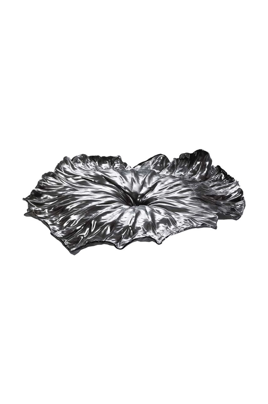 szary Alessi talerz dekoracyjny A Lotus Leaf Unisex