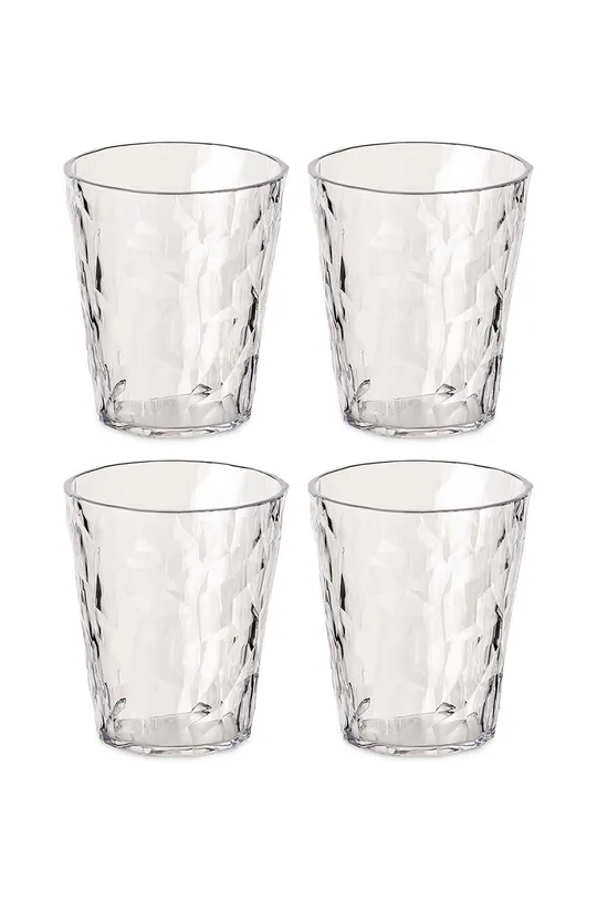 transparentny Koziol zestaw szklanek Club No. 1 Superglas 4-pack Unisex