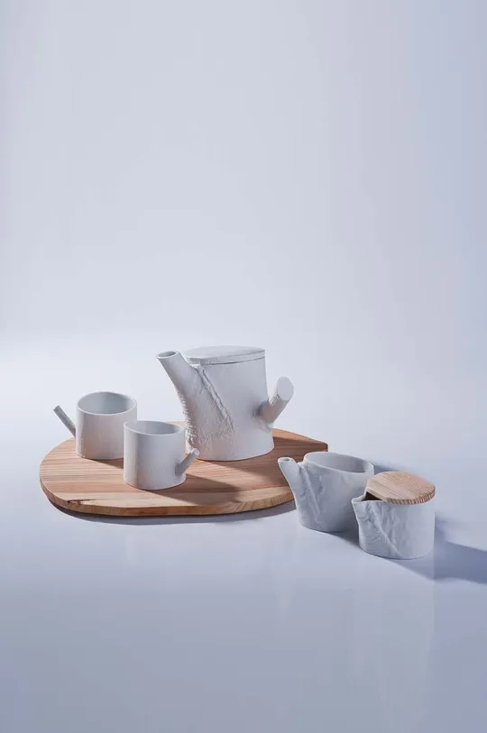 Set za čaj za 2 osobe Ćmielów Natura 4-pack bijela