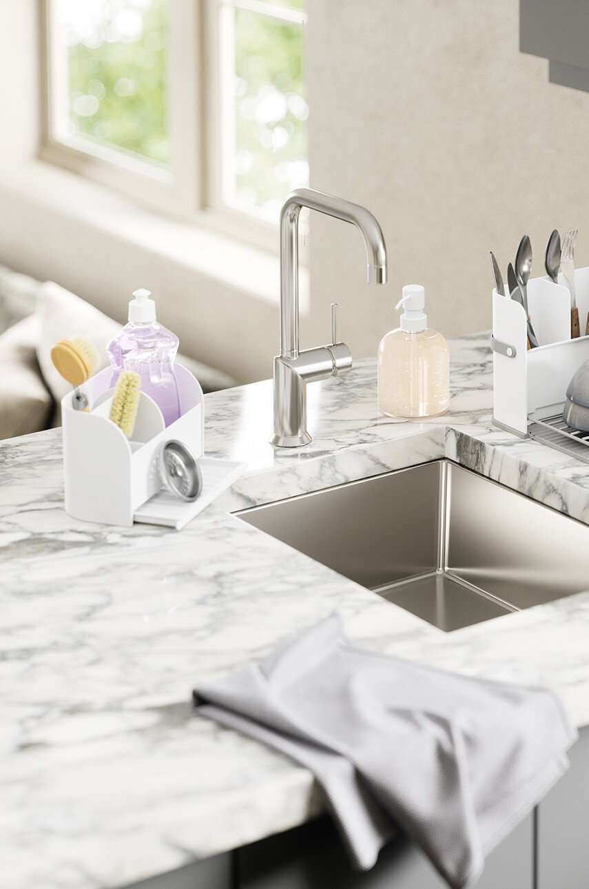 Umbra Sling Portautensili Per Lavello - Organizzatore Flessibile Antracite - Foto 10