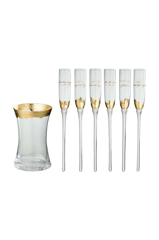 Набор бокалов для шампанского J-Line Champ 6 шт мультиколор