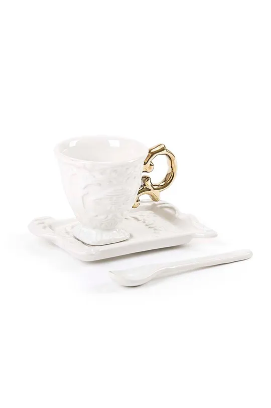 Šalica za kavu s tanjurićem Seletti I-ware bijela