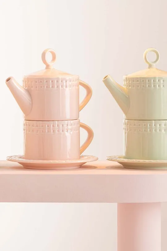 рожевий Чайний набір J-Line Tea Pot And Tea Cup