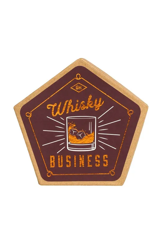 marrone Gentlemen's Hardware sottobicchiere Whisky pacco da 4 Unisex