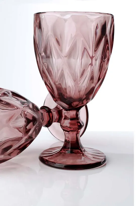 Σετ ποτηριών κρασιού Affek Design Elise 6-pack ροζ