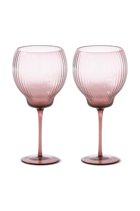 Σετ ποτηριών κρασιού Pols Potten Pum 2-pack ροζ