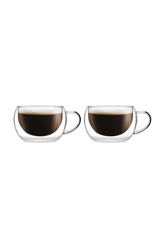 transparentna Set šalica za kavu Vialli Design Bolla 2-pack Unisex