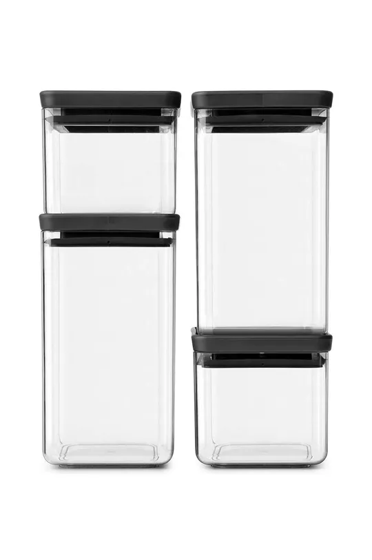 transparentny Brabantia zestaw pojemników do przechowywania Tasty+ 4-pack Unisex