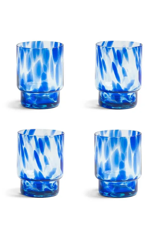 blu &k amsterdam set bicchieri Tortoise Blue Set pacco da 4 Unisex