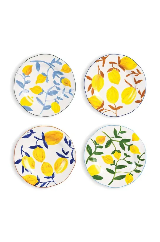 multicolore &k amsterdam set piatti Plate Lemon Twig pacco da 4 Unisex