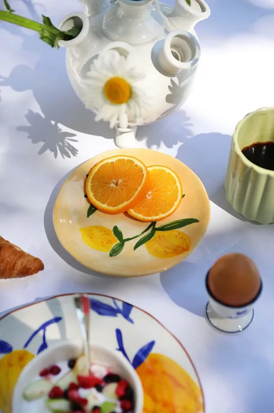 multicolor &k amsterdam zestaw talerzy Plate Lemon Twig 4-pack