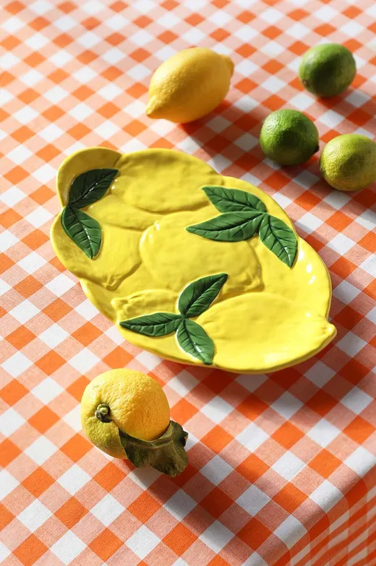 &k amsterdam tányér Plate Lemon sárga