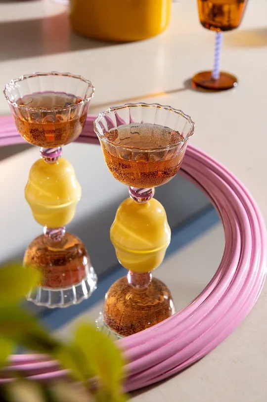 πολύχρωμο Σετ ποτηριών κρασιού &k amsterdam Glass Tulip Caramel 2-pack