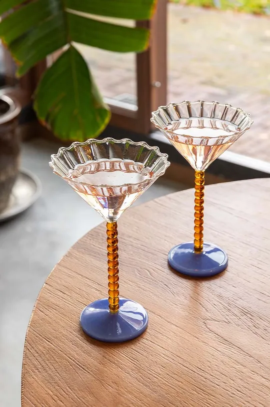 Set čaša &k amsterdam Coupe Perle Amber 2-pack šarena