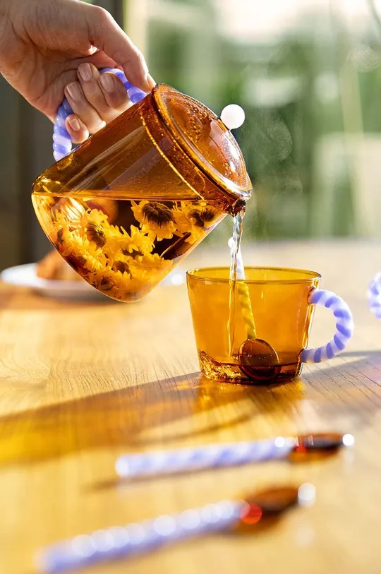 Чайник &k amsterdam Teapot Duet Amber помаранчевий