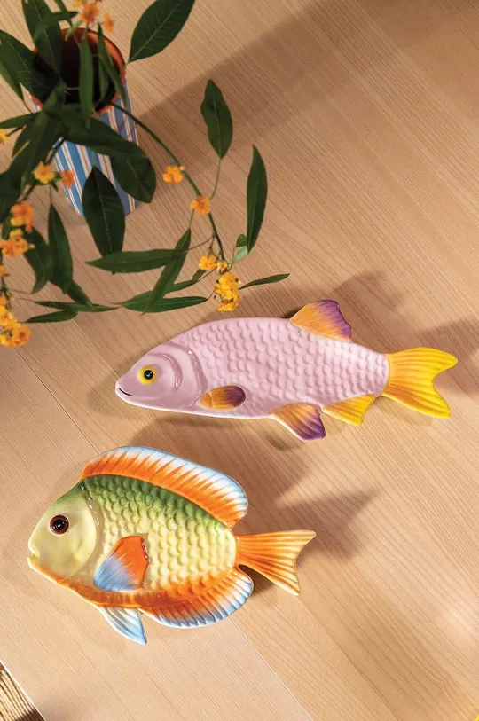 Πιάτο &k amsterdam Plate Fish Rainbow : δολομίτης λίθος