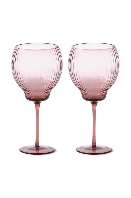 Komplet kozarcev za vino Pols Potten Pum Wineglasses 700 ml roza