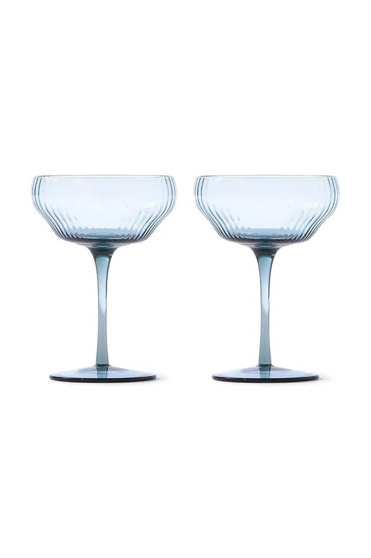modrá Sada pohárov na šampanské Pols Potten Pum Coupe 250 ml 2-pak Unisex