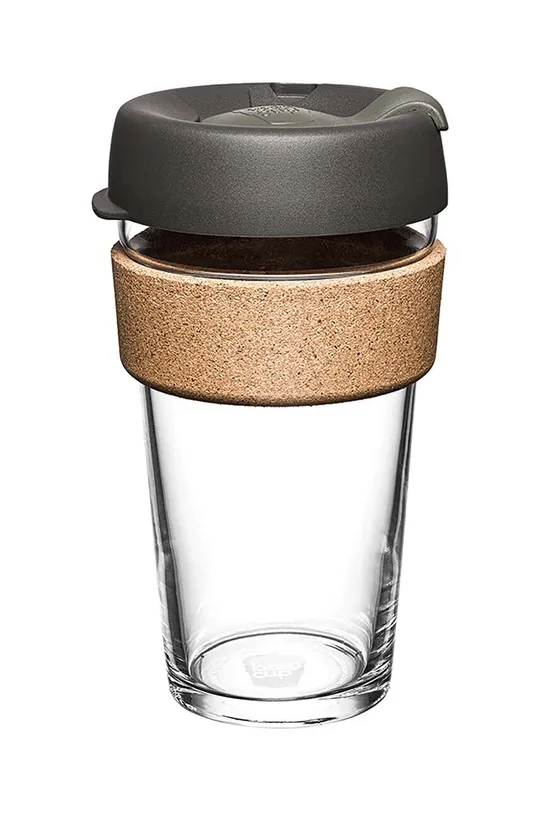 KeepCup kubek do kawy Brew Cork 454 ml : Tworzywo sztuczne, Korek, Szkło