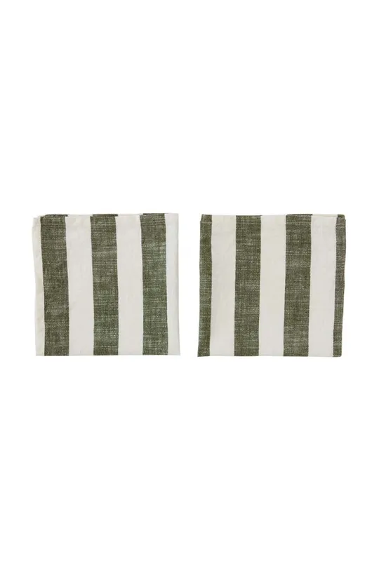 πολύχρωμο Σετ από βαμβακερές χαρτοπετσέτες OYOY Striped Napkin 2-pack Unisex
