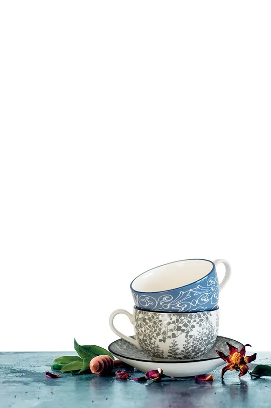 Чашка з блюдцем Zafferano Tue Tea 4-pack блакитний