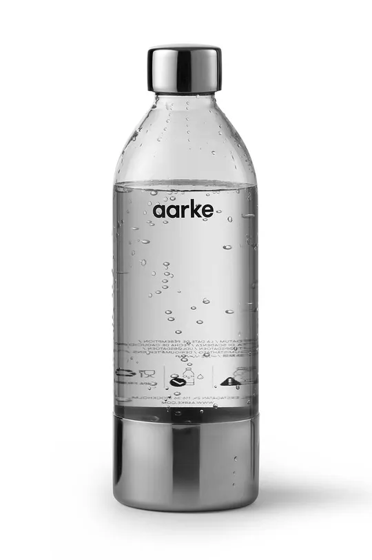 sivá Karbonizačná fľaša Aarke PET 1 l Unisex