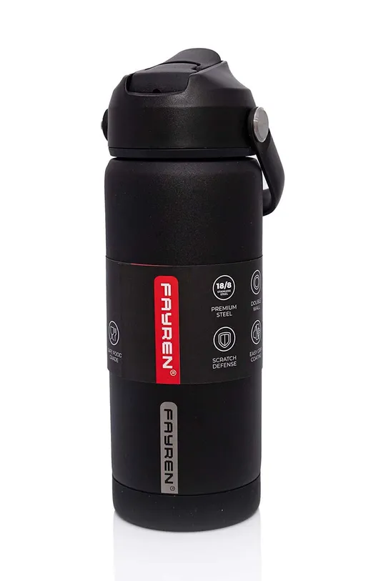 czarny Fayren butelka termiczna Kmaet 530 ml Unisex