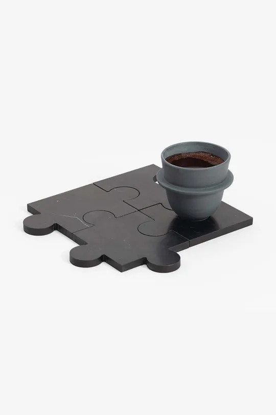 Podložka Tre Product Stonecut Puzzle 4-pak čierna