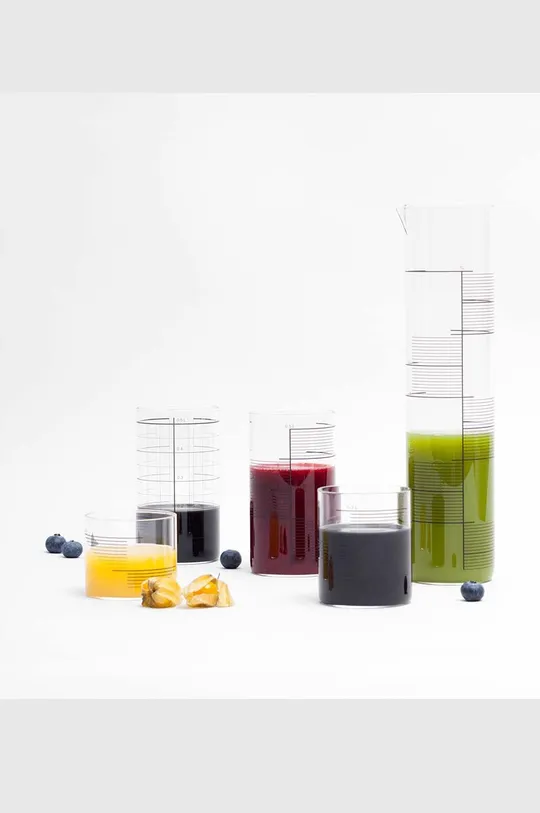 transparentny Tre Product zestaw szklanek Square Stripes 500 ml 4-pack