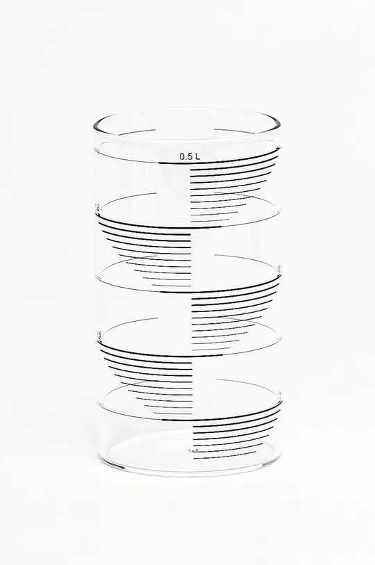 transparentny Tre Product zestaw szklanek Rectangle Stripes 500 ml 4-pack Unisex
