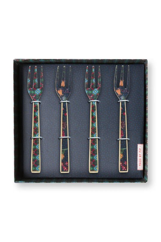 Home & Lifestyle Pip Studio zestaw widelców deserowych Enamelled Berry Blues 4-pack 51.060.026 multicolor