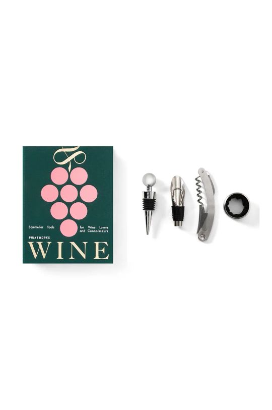 Komplet za vino Printworks The Essentials 4-pack pisana PW00629