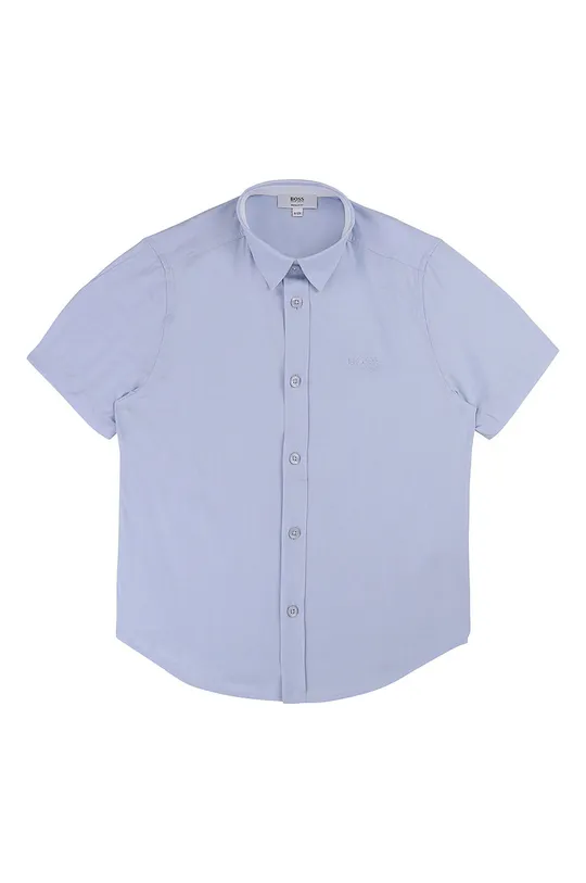голубой Boss - Детская рубашка 104-110 см. Для мальчиков