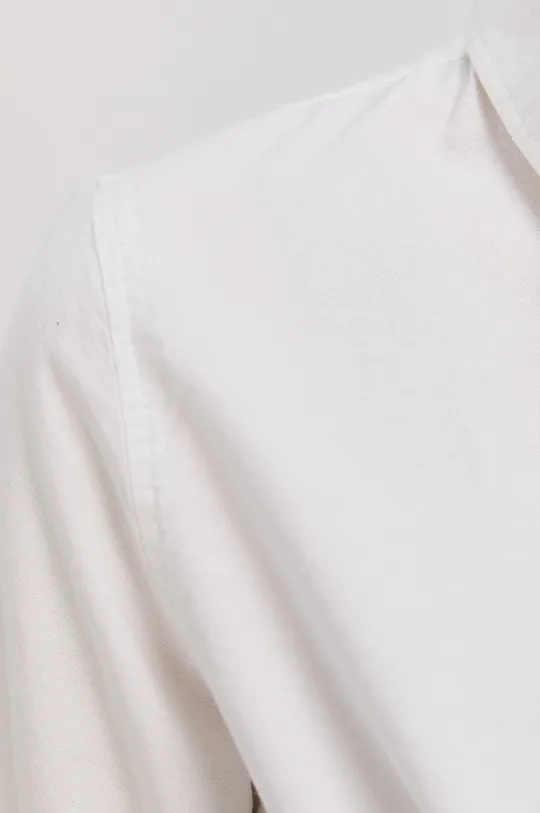 Βαμβακερό πουκάμισο Pieces λευκό