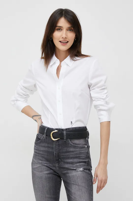 λευκό Βαμβακερό πουκάμισο Seidensticker Γυναικεία